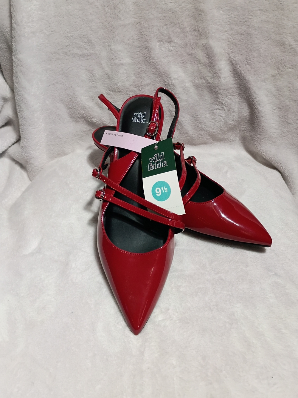 Wild Fable Red Pointed Toe Strappy Kitten Heels
